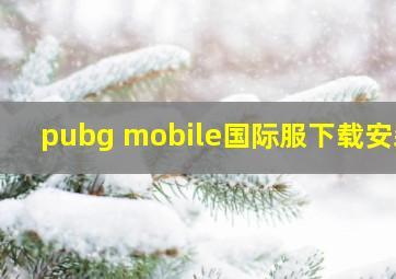 pubg mobile国际服下载安装